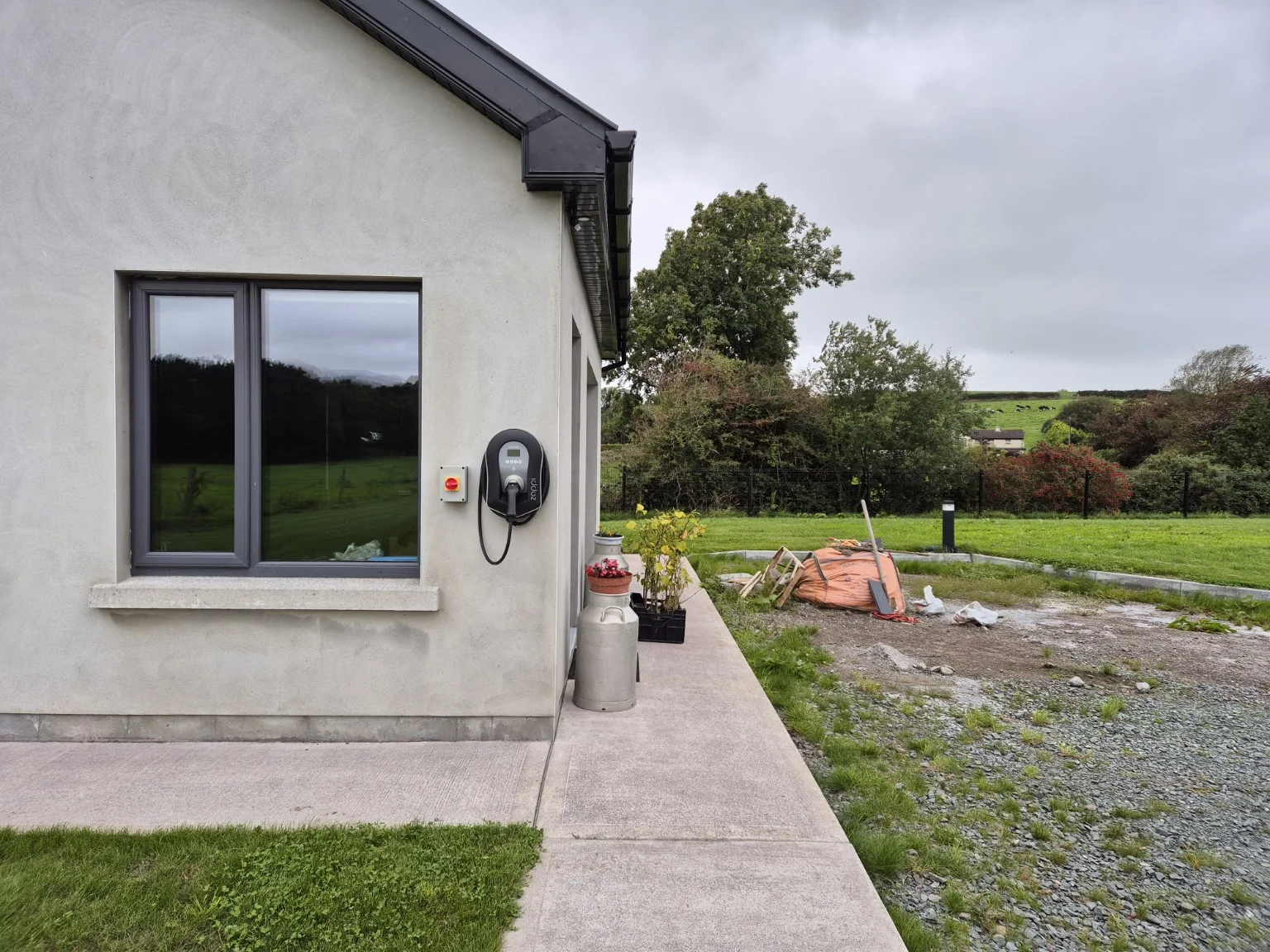 Side view of a recent Proxima EV charger installation in County Kerry